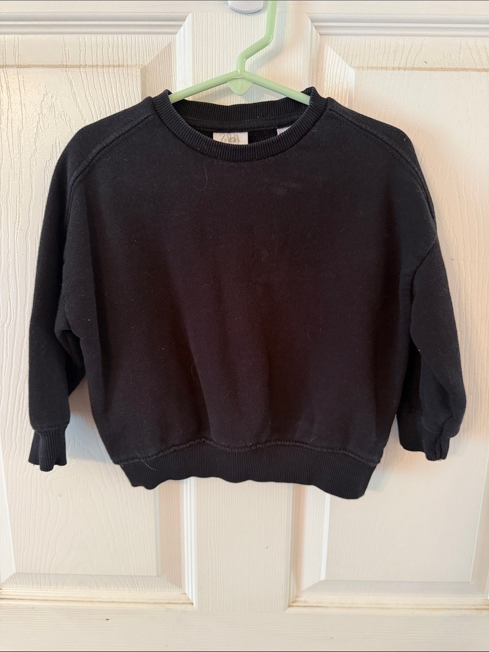 Zara Black Crewneck Sweatshirt 12/18